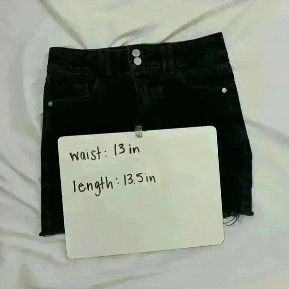 Black Denim Skirt goth whimsigoth - Picture 5 of 5